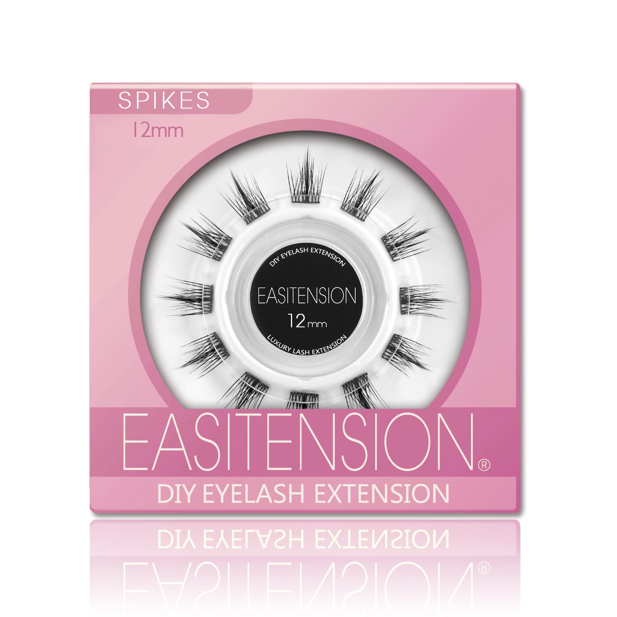 DIY Eyelash Extension, 3D Effect Individual Melt Flare Lash Cluster Natural Lashes Set, Home Eyelash Extension, D curl Lashes Pack 12mm,14mm (