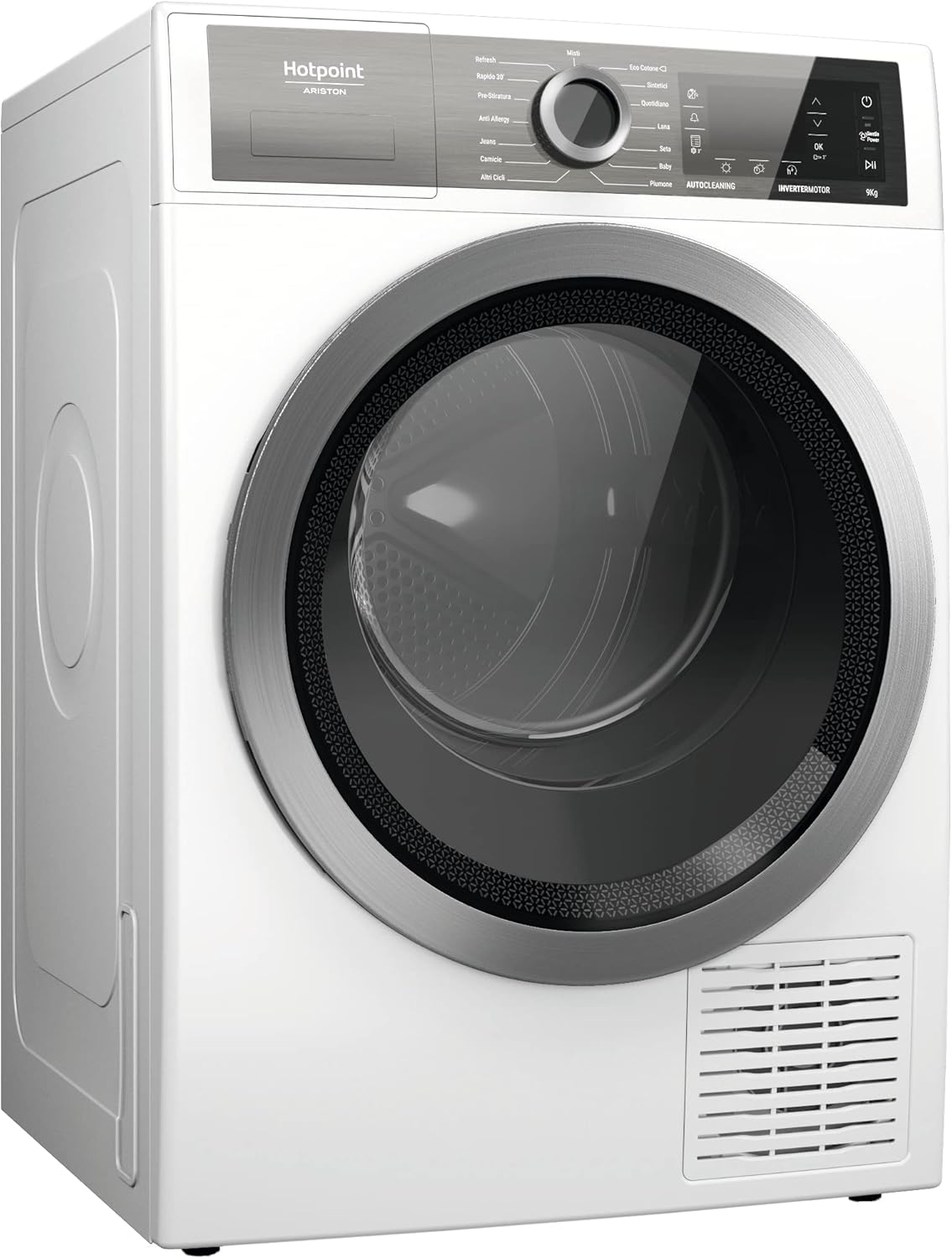 Hotpoint H8 D94WB IT, Asciugatrice a pompa di calore a Libera Installazione, A+++,9kg [Classe di efficienza energetica A+++]