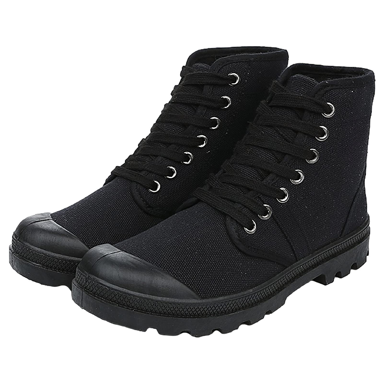ANUFER Unisex Uomo Donna Caviglia Alta Stivali di Tela Allacciate Informale Sneakers