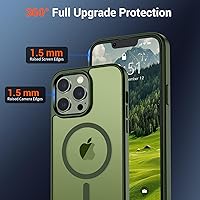 Vista 939 de SUPFINE Funda magnética para iPhone 11 (compatible con MagSafe) (protección contra caídas de grado militar), translúcida mate a prueba de golpes