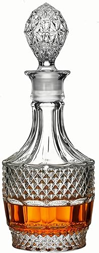 Decantador de whisky con tapón hermético, decantador de licor, decantador de cristal Wiskey sin plomo y brandy vodka Bourbon para regalo, hogar,