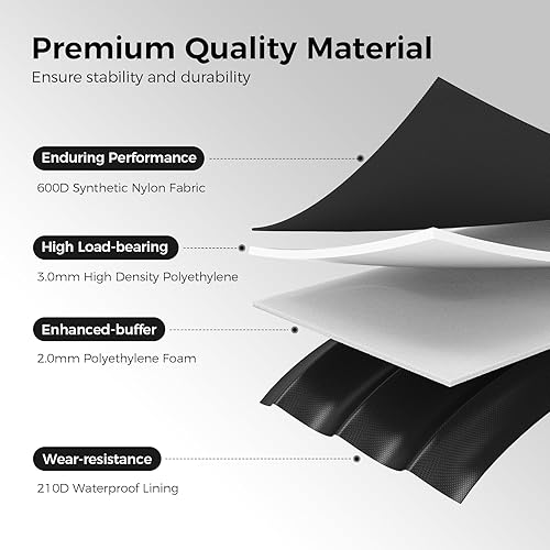 Miniatura 7 de WELKIN Organizador de maletero de automóvil de 15 galones60 litros con tapa y divisores, organizador de almacenamiento plegable resistente para SUV