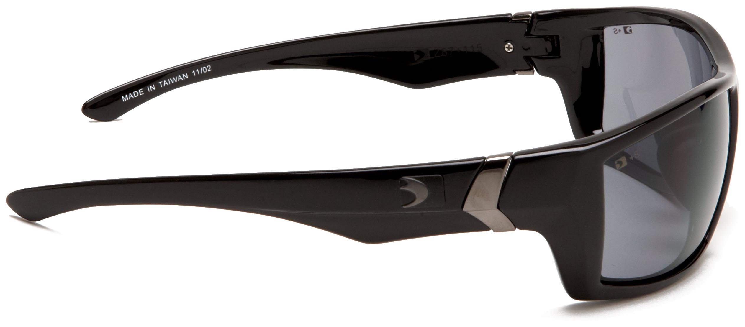 Bobster Gafas de sol balísticas del whisky, marco negro/lente antivaho humo