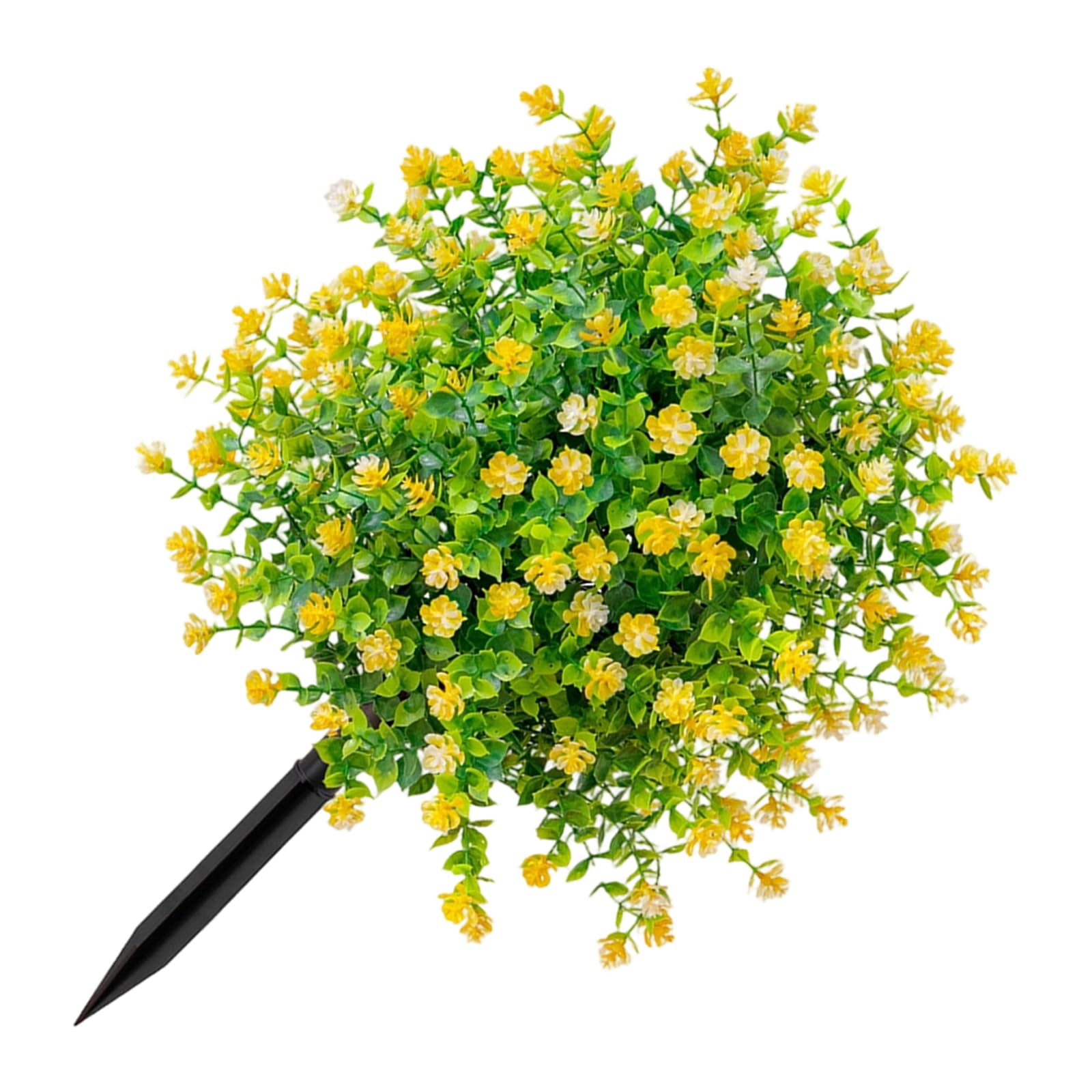 Artificial Garden Flowers,Plant Stakes Outdoor,for,Stakes Decorative,Outdoors Flowers For,Topiary Balls,Realistic Artificial Plant with Flower Leaves and Ground Stake for Outdoor Garden Patio Yard