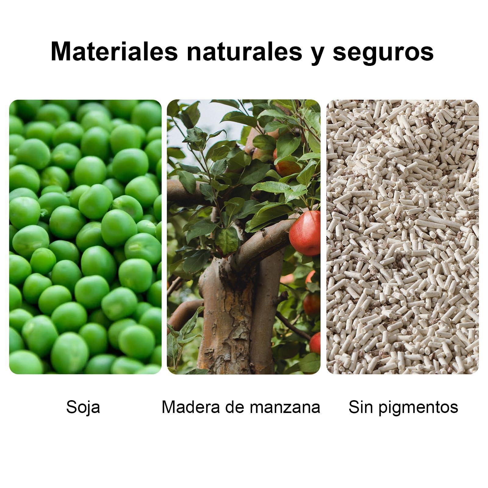 FUKUMARU Arena de Tofu para Gatos 10.8kg - Arena aglomerante para Gatos, Mezcla de pellets de madera de manzana, Libre de Polvo y fácil de aglomerar, Control de olores, se Puede desechar en el Inodoro
