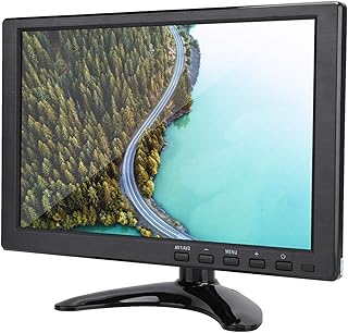 Bewinner 10.1 Inch HD LCD Display, 1280x800 16:10 Universal Monitor, Support 1080P/HDMI/VGA/AV/BNC, 130 ° TFT LCD Multifunctional Monitor for Raspberry Pi/X-box/360/PS4/CCTV