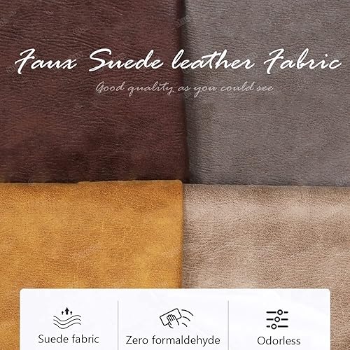 Miniatura 10 de Puf para silla, puf, funda de sofá (sin relleno), funda de sofá de doble asiento de piel de gamuza sintética, puf, sofá seccional, sobre para