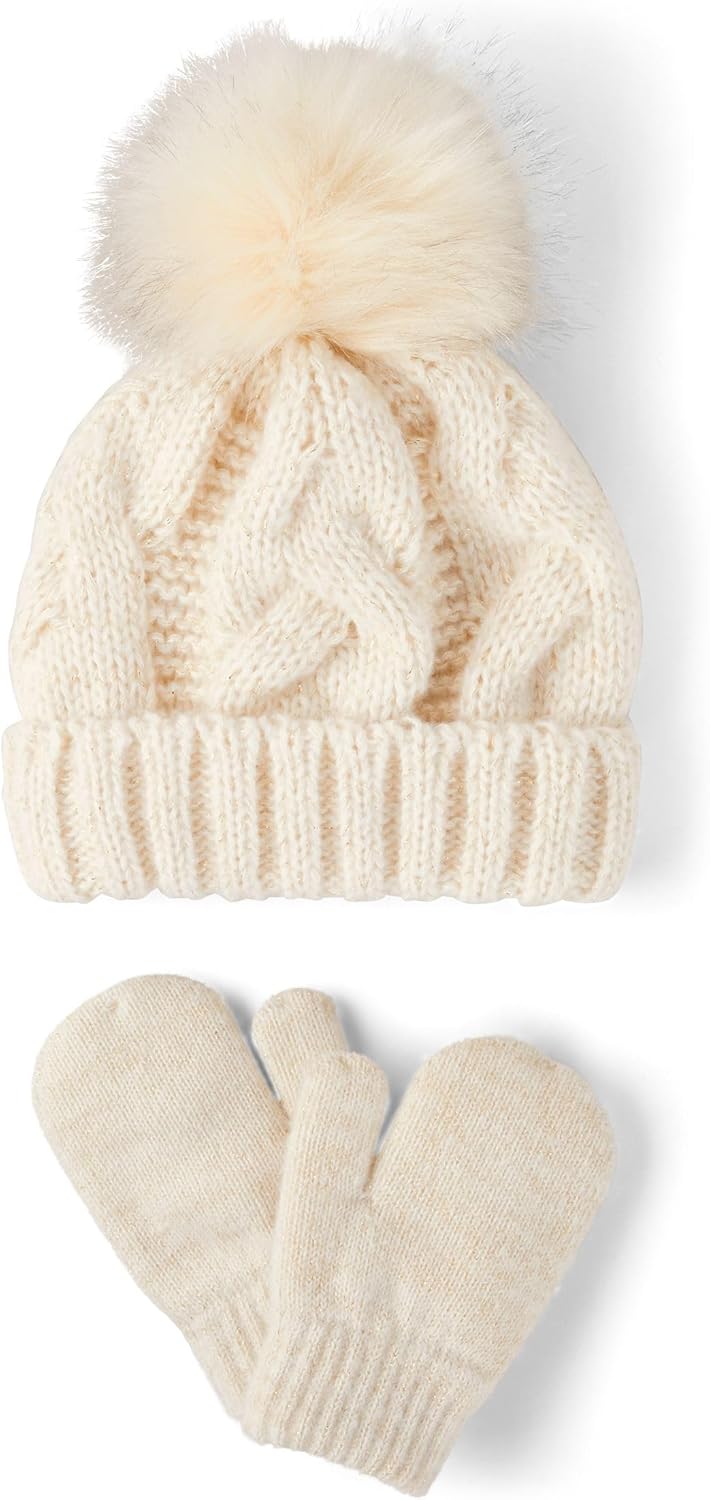 The Children’s Place Unisex Baby And Toddler Winter Hat and Mittens Cold Weather Set