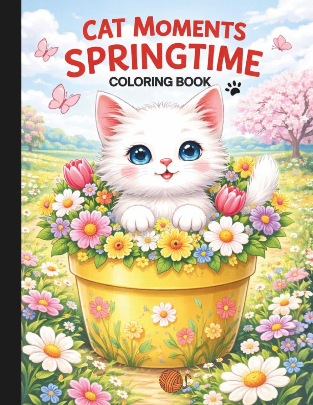 Cat Moments Springtime Coloring Book: Spring Coloring Book For All Ages (HELLO SPRINGTIME! SPRING ACTIVITY & COLORING BOOKS FOR THE WHOLE FAMILY)