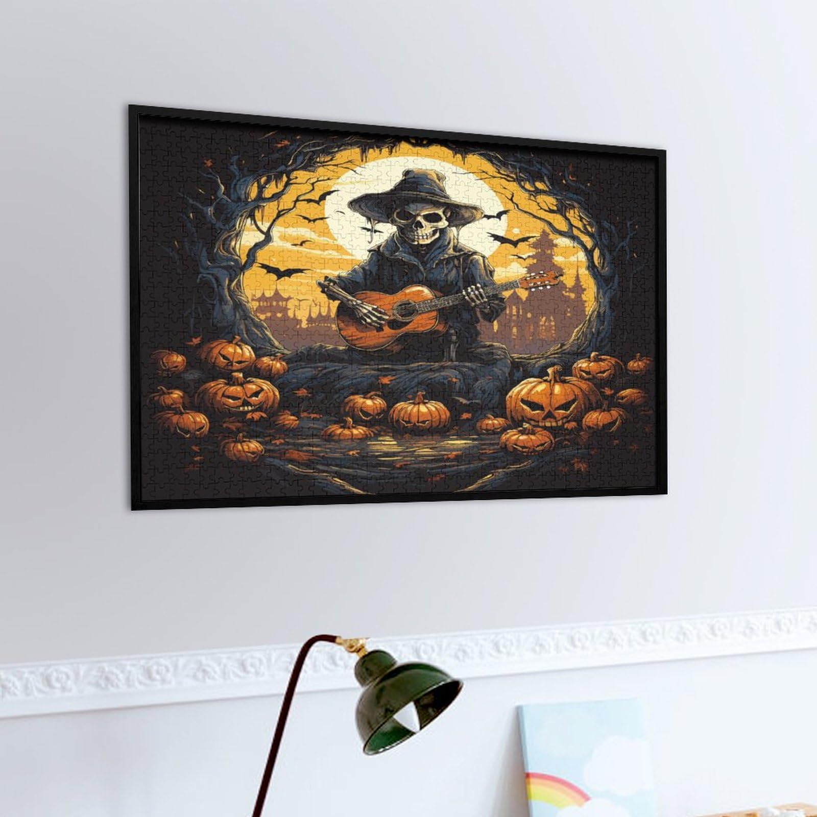 Halloween Ghost Skeleton Couple Jigsaw Puzzle - 1000 Pieces For Adults & Families, 27x20 Inches