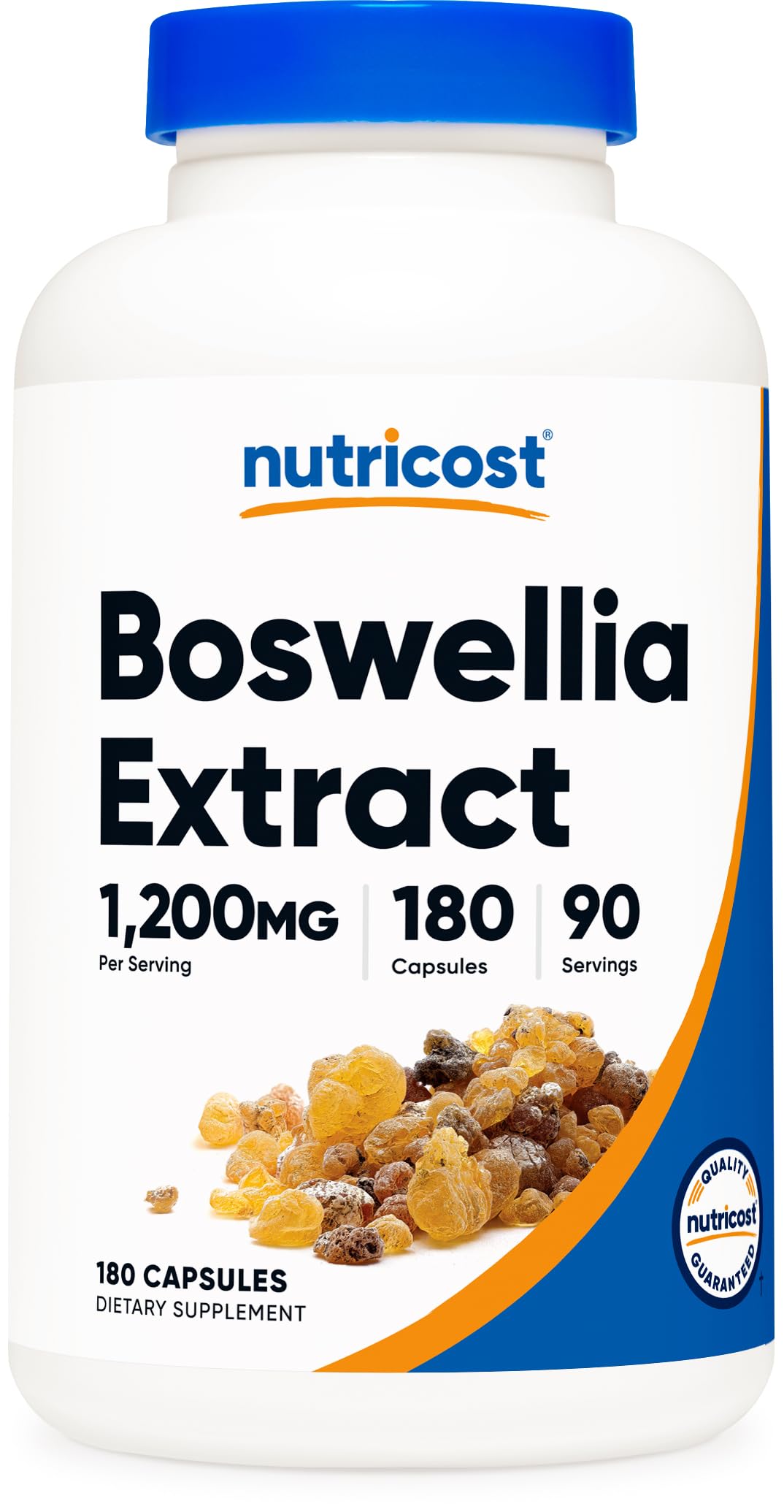 Nutricost Boswellia Extract Capsules (1,200 MG) (180 CAPS) - Gluten Free, Non-GMO, Vegan, 90 Servings