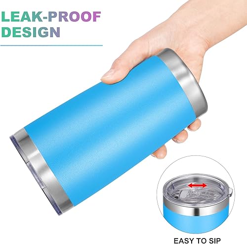 Miniatura 3 de Vaso Vegond de acero inoxidable, con tapa y popote, 12 onzas, doble pared con aislamiento al vacío, taza de café reutilizable, para viaje