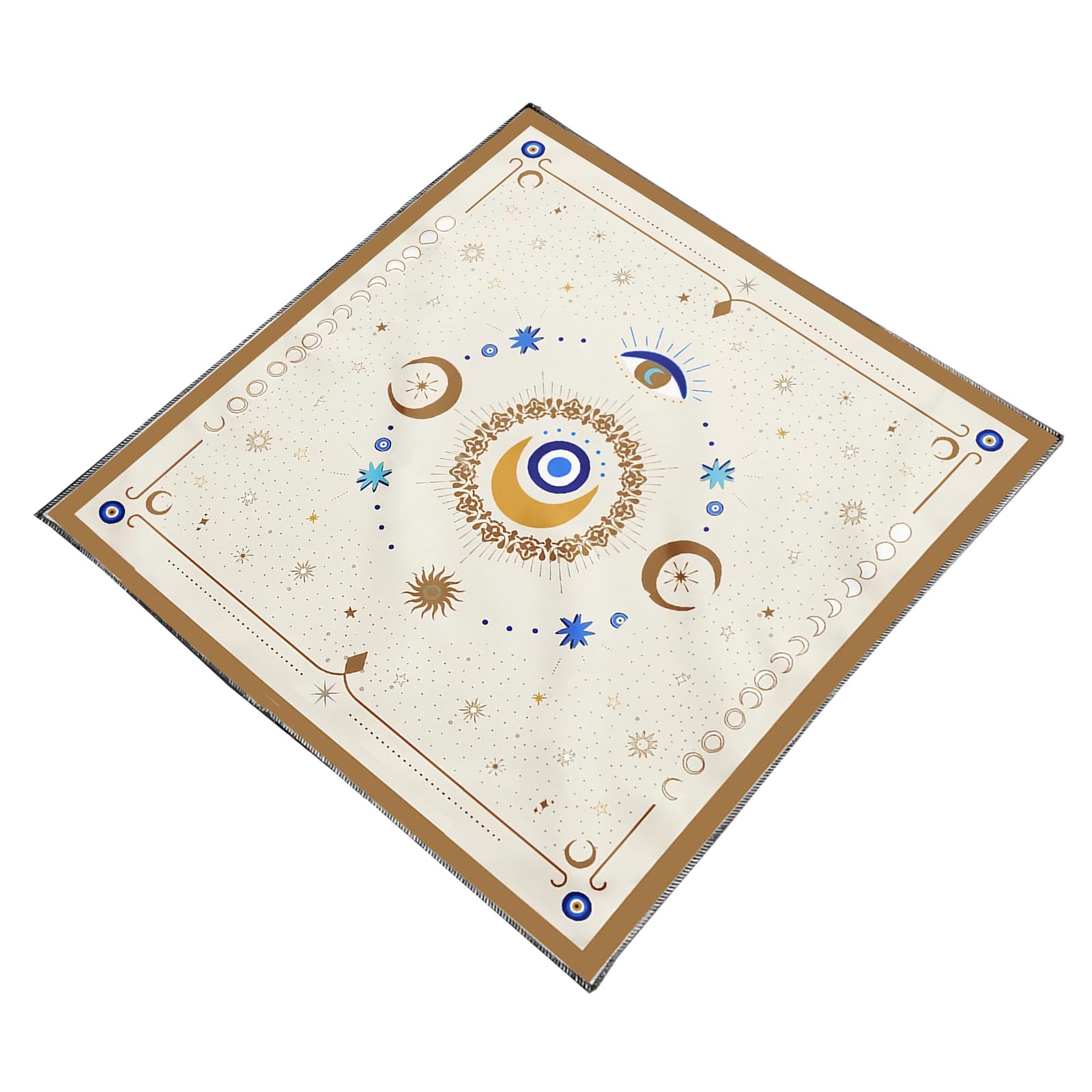 RAFGALDEX Tarots Tablecloth Eye Pattern Astrology Altars Cloth Divinations Card Table Cloth Tapestry Witchcrafts Supply Eye Pattern Tarots Card Tablecloth Spiritual Deckcloth