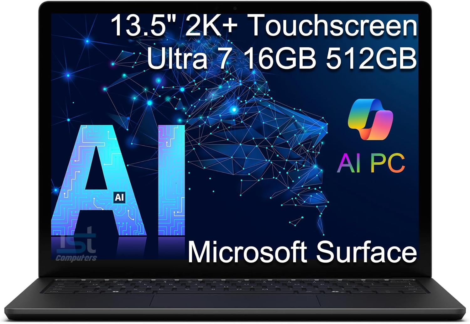 Microsoft Surface Laptop 6 AI PC for Business (13.5" 2K+ Touchscreen, Intel 16-Core Ultra 7 165H (> i7-1355U), 16GB DDR5, 512GB SSD), 18.5-Hr Long Battery Life, 1080p IR Webcam, Win 11 Pro, Black