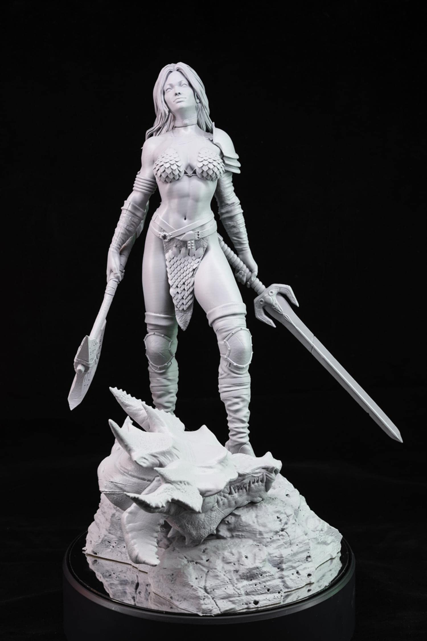 ZHANGJING 1/24 75mm 1/18 100mm Resin Model Kits Beauty Girl Warrior Unassembled Unpainted RA-116