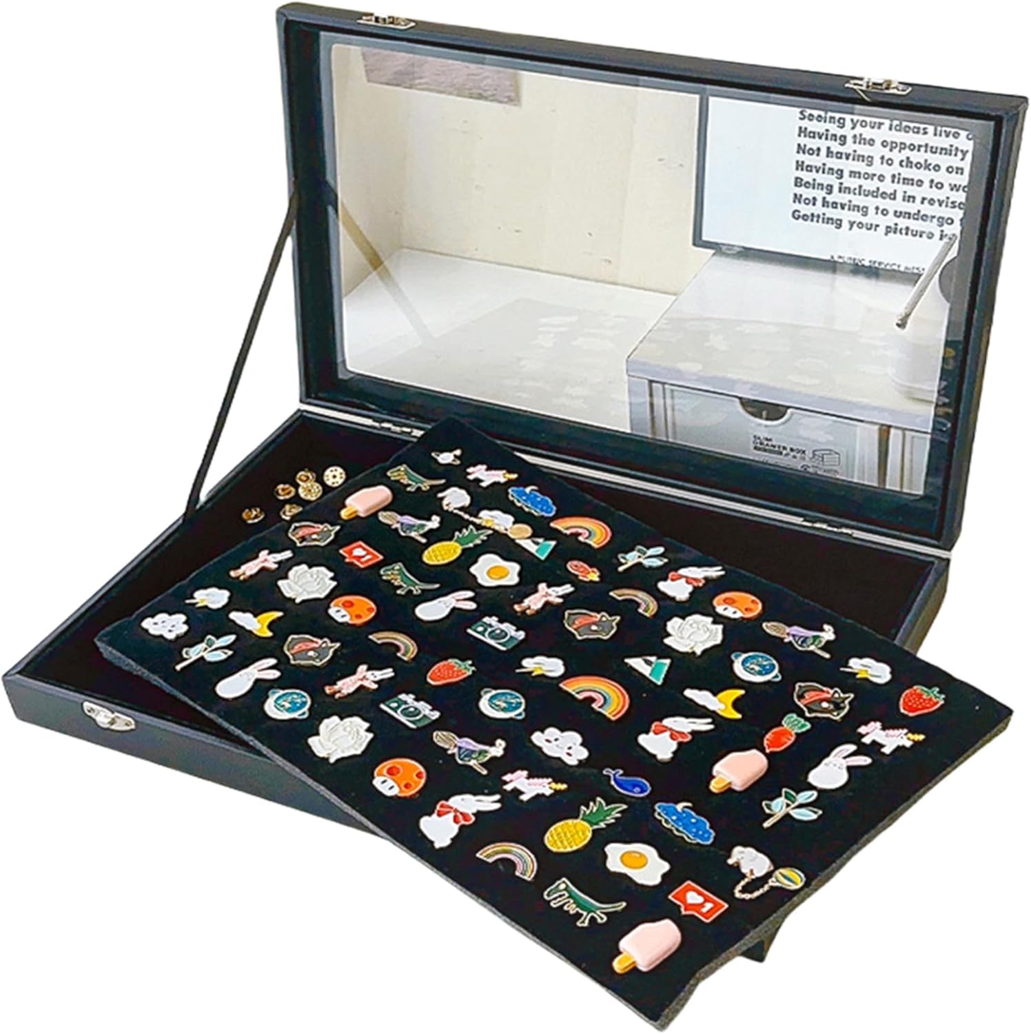 Amazon｜koundeneko ジュエリーケース ブローチボックス スタンド付き