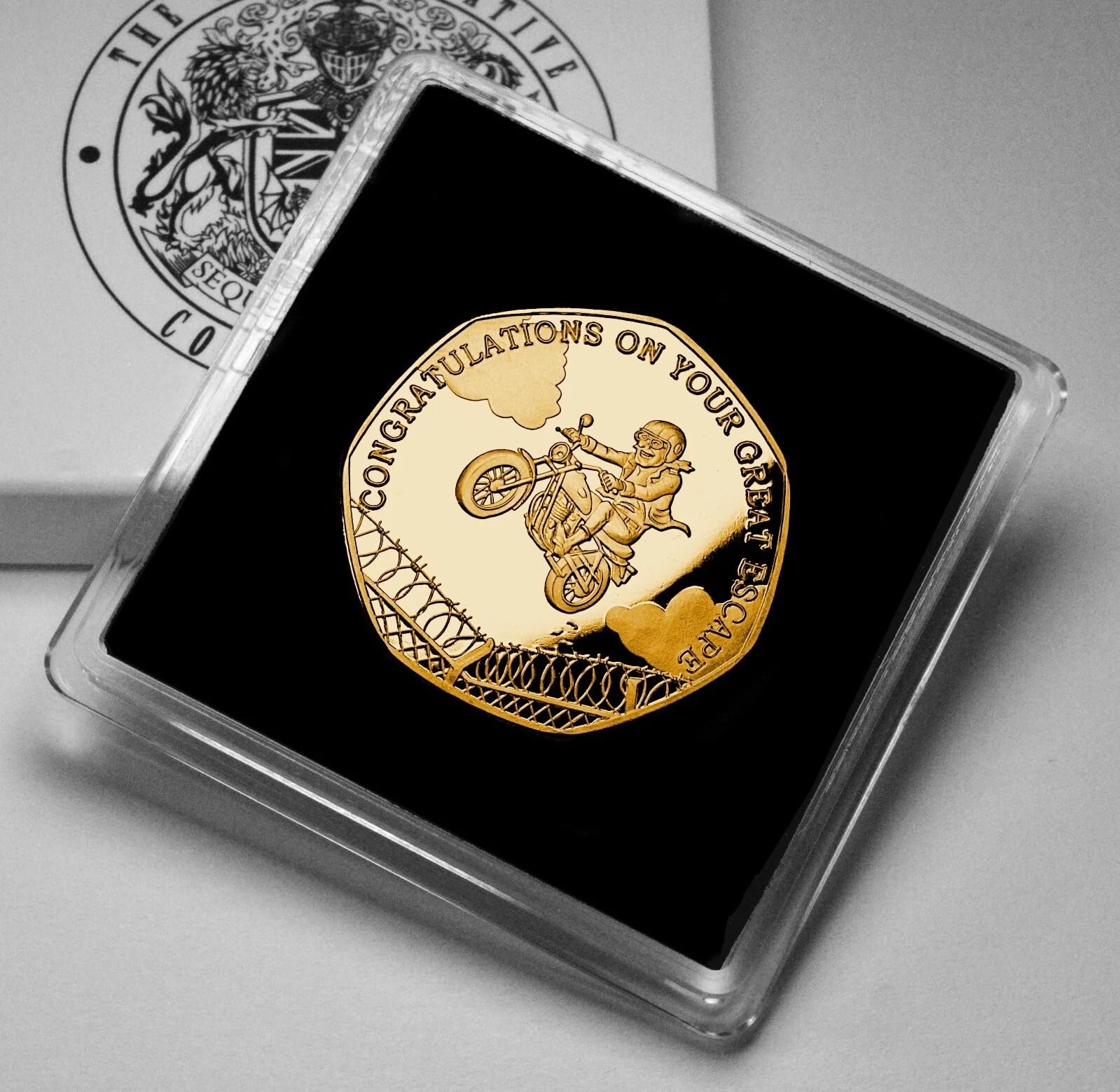 The Commemorative Coin Company Gold Happy Retirement 24Ct Commemorative In Gift Case. Great Escape Retirement Gift/Present/Work/Boss/Colleague