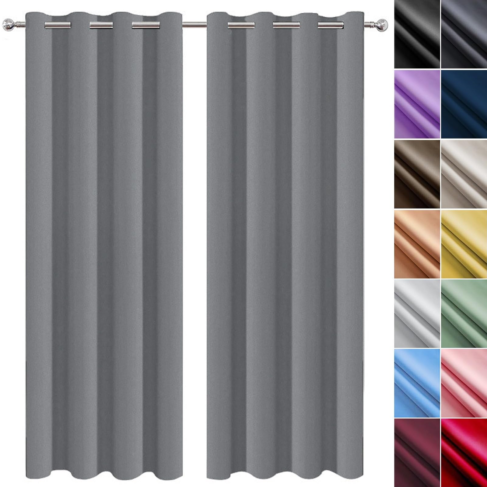 Rideau 100% occultant polyester isolant anti UV fenetre maison 120x100
