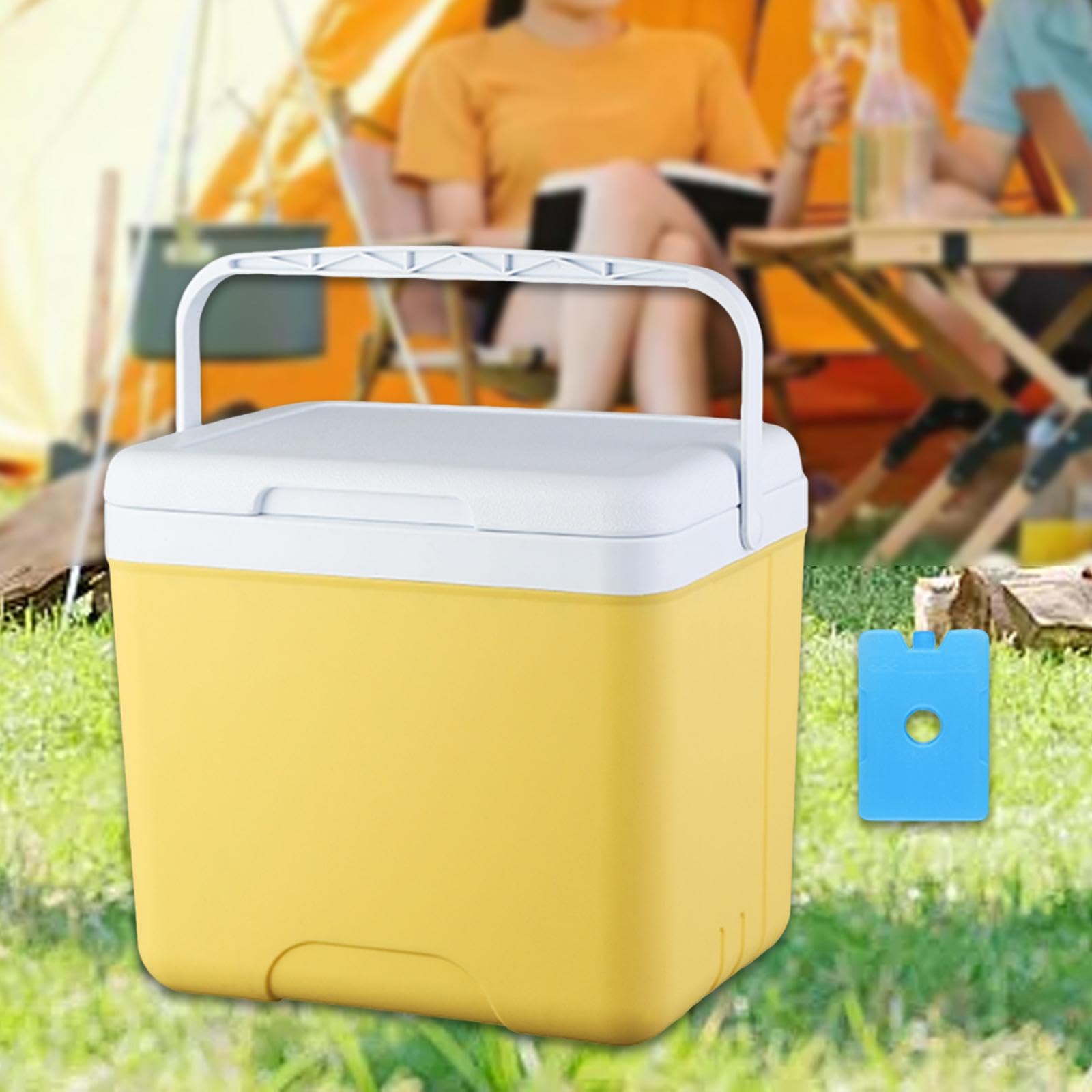 Nevera Portátil Aislada, Cubo de Hielo, Cubo para Bebidas, Asa, Organizador Portátil, Estuche de Almacenamiento para Camping para Alimentos, Playa, Ba