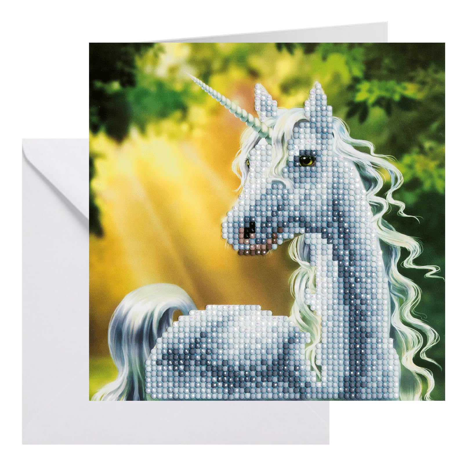 Sunshine Unicorn Crystal Art Card Kit 18x18cm Craft Buddy โ image 1