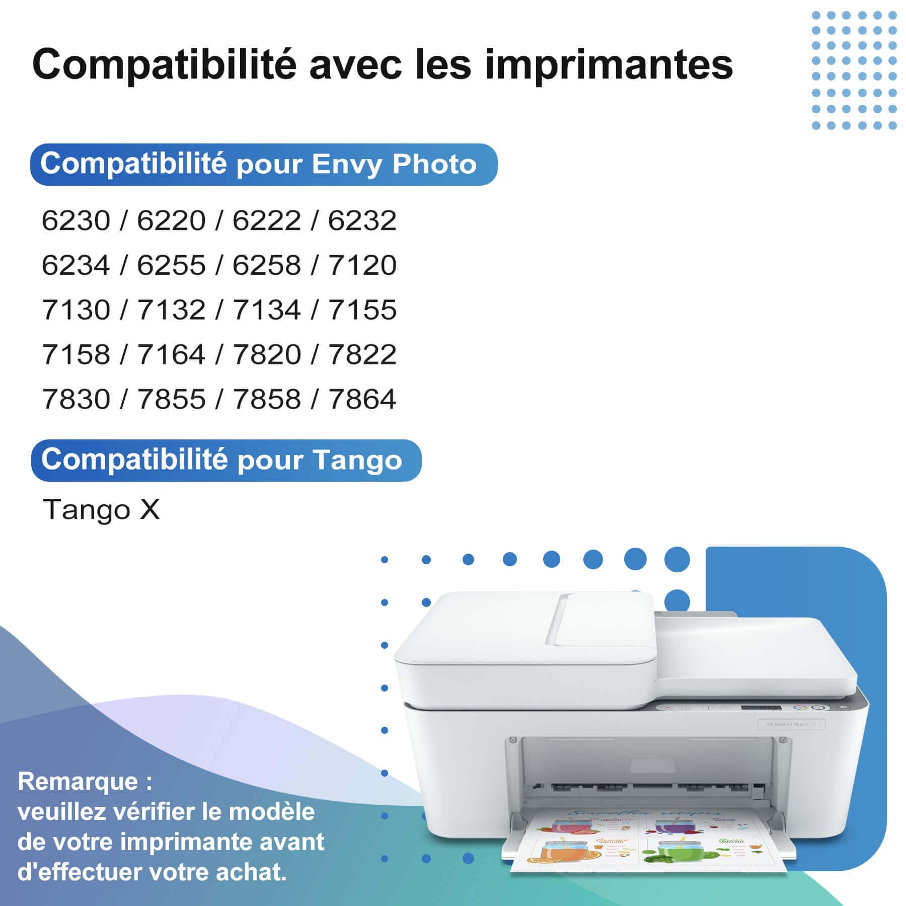 Cartouches 303 XL Noir et Couleur Remplacement pour HP Cartouches 303 303 XL 303XL Noir et Couleur Encre pour HP Envy Photo 6230 6220 7830 6232 6234 7130 7134 (1 Noir, 1 Couleur, 2 Pack)