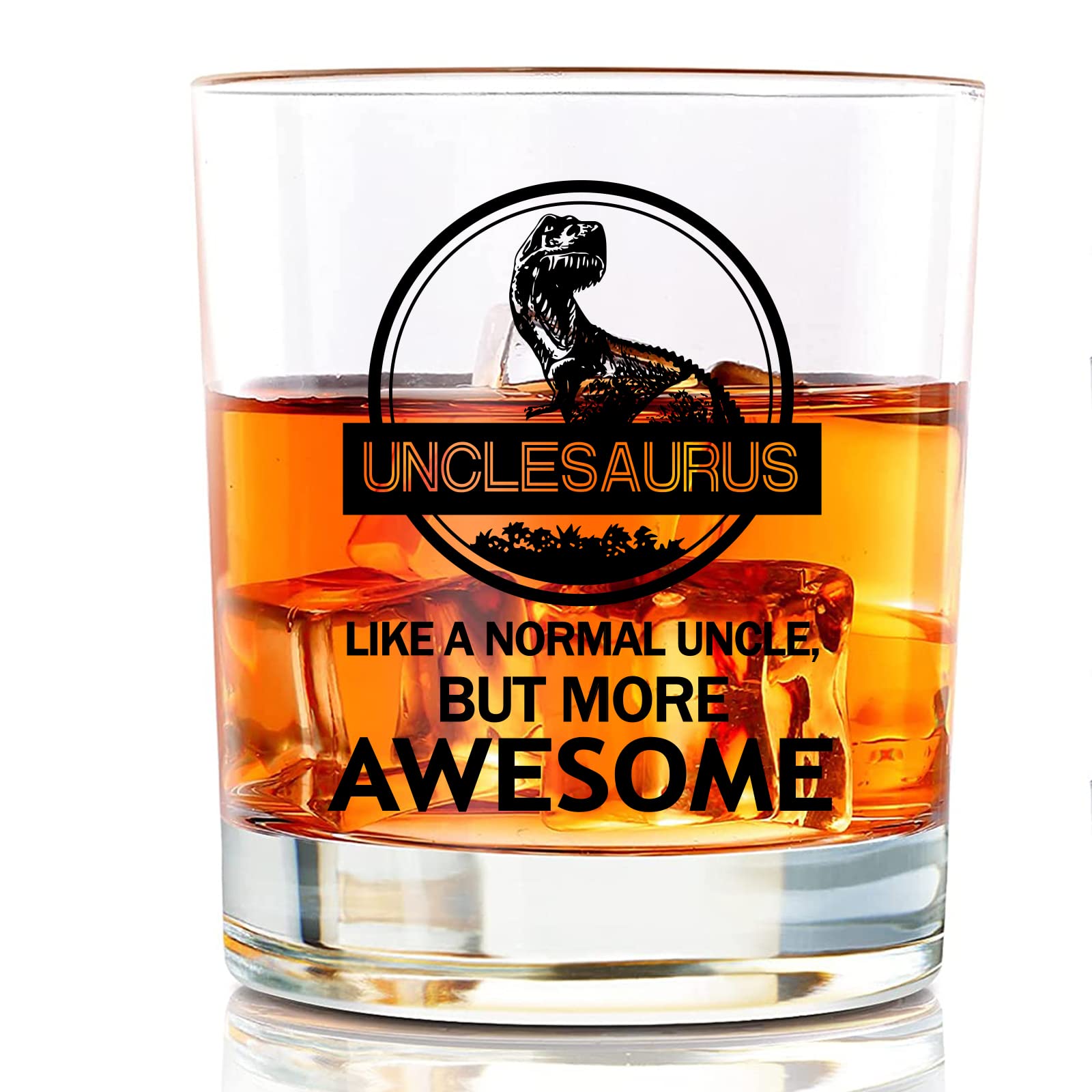 JoymakingUncle Gifts Uncle Saurus Whiskey Glasses, Birthday Gifts for Uncle from Nephew Niece, Uncle Fathers Day Gift Best Uncle New Uncle Gifts Whiskey Gifts for Christmas Baby Shower