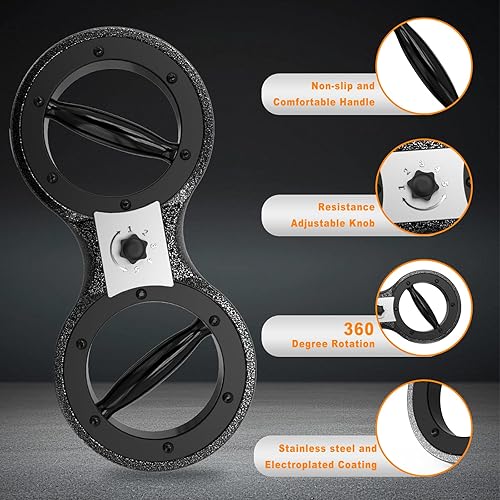 Miniatura 2 de HOTSWEAT Máquina de quemaduras, máquina giratoria ajustable, equipo de entrenamiento de brazo con rotación de 360 grados, ejercitador de brazos,