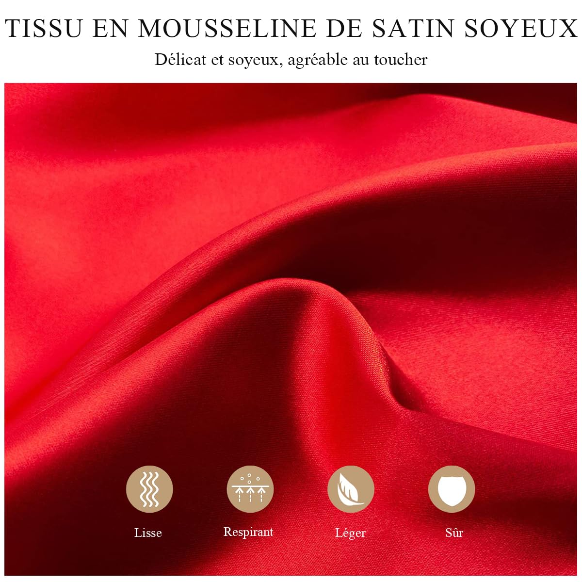 LumiSyne Femme Etole Châle Wrap En Satin Soyeux Unicolore Mousseline Belle Écharpe Pour Demoiselles Mariée Mariage Soirée Cérémonies Fêtes