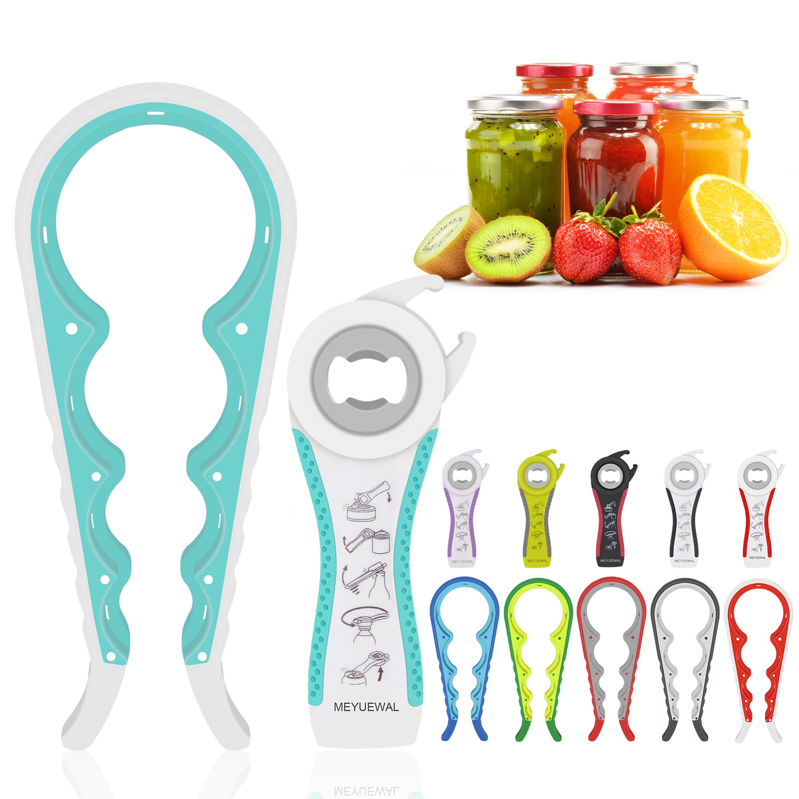 5-in-1 Jar & Bottle Opener - Easy Grip! -9 5-in-1 Jar & Bottle Opener - Easy Grip! -9