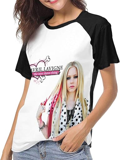 Amazon.com: Avril Lavigne La Mejor Maldita Cosa Camiseta Mujer Verano  Béisbol Tops Cuello Redondo Manga Corta Camisetas : Ropa, Zapatos y Joyería