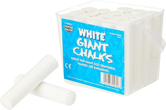 Creation Station 20 Giant Chalks, White, Count (Pack of 1)