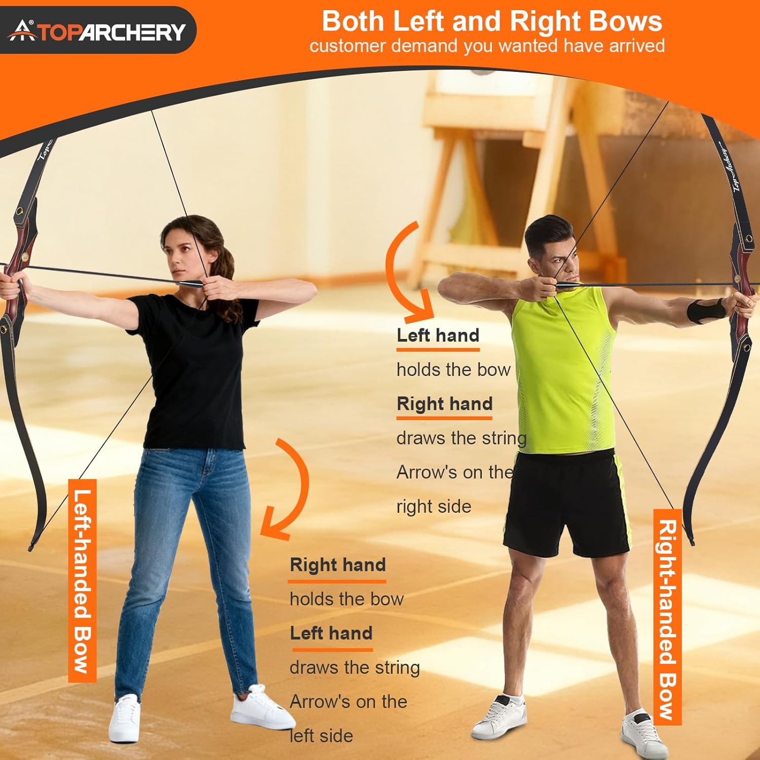 TOPARCHERY 60" Recurve Bow Set, Improved Takedown Recurve Bow and Arrow Set for Adults and Beginners Enthusiasts - Practice Bow Kit Left/Right Hand