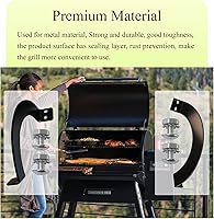 Vista 6 de Newly BCA001 - Tapa de parrilla lateral izquierda y BCA002 para puerta lateral derecha, arco con tornillos, apto para la mayoría de parrillas