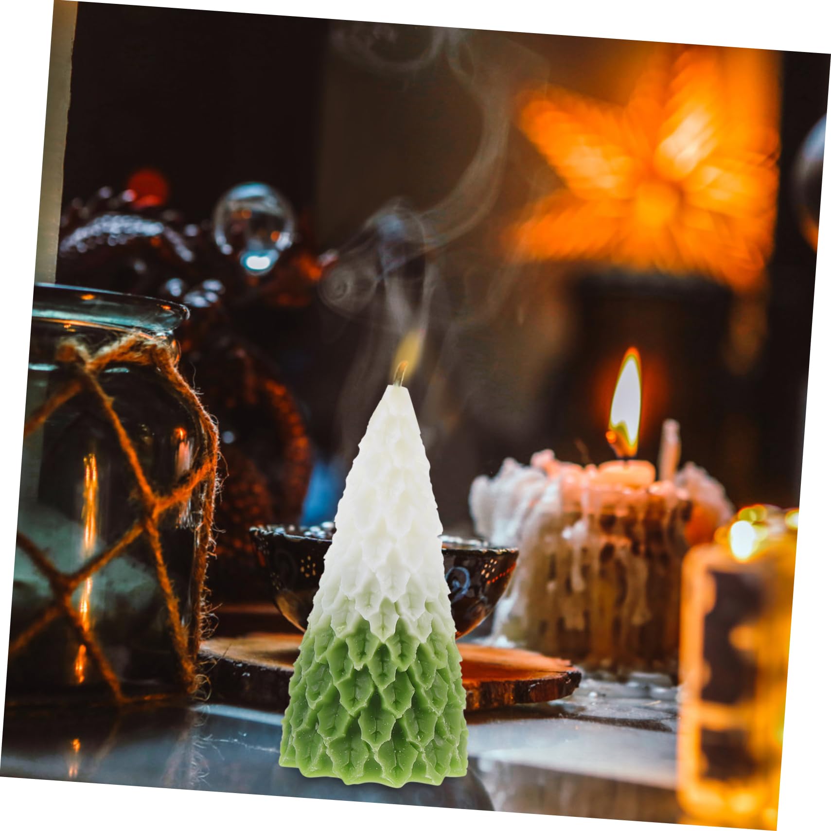 TOPBATHY 10 Pezzi Candele dell'albero di Natale oggetti di scena per candele natalizie oggetti di scena per candele profumate candele natale natalizia decorazioni natalizie