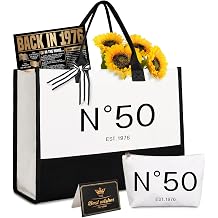 Lamyba 50th Birthday Gifts, 50s Birthday Decorations for Women/Wife/Mom/Friends/Sister, Back in 1976 Poster, No 50 Tote Bag
