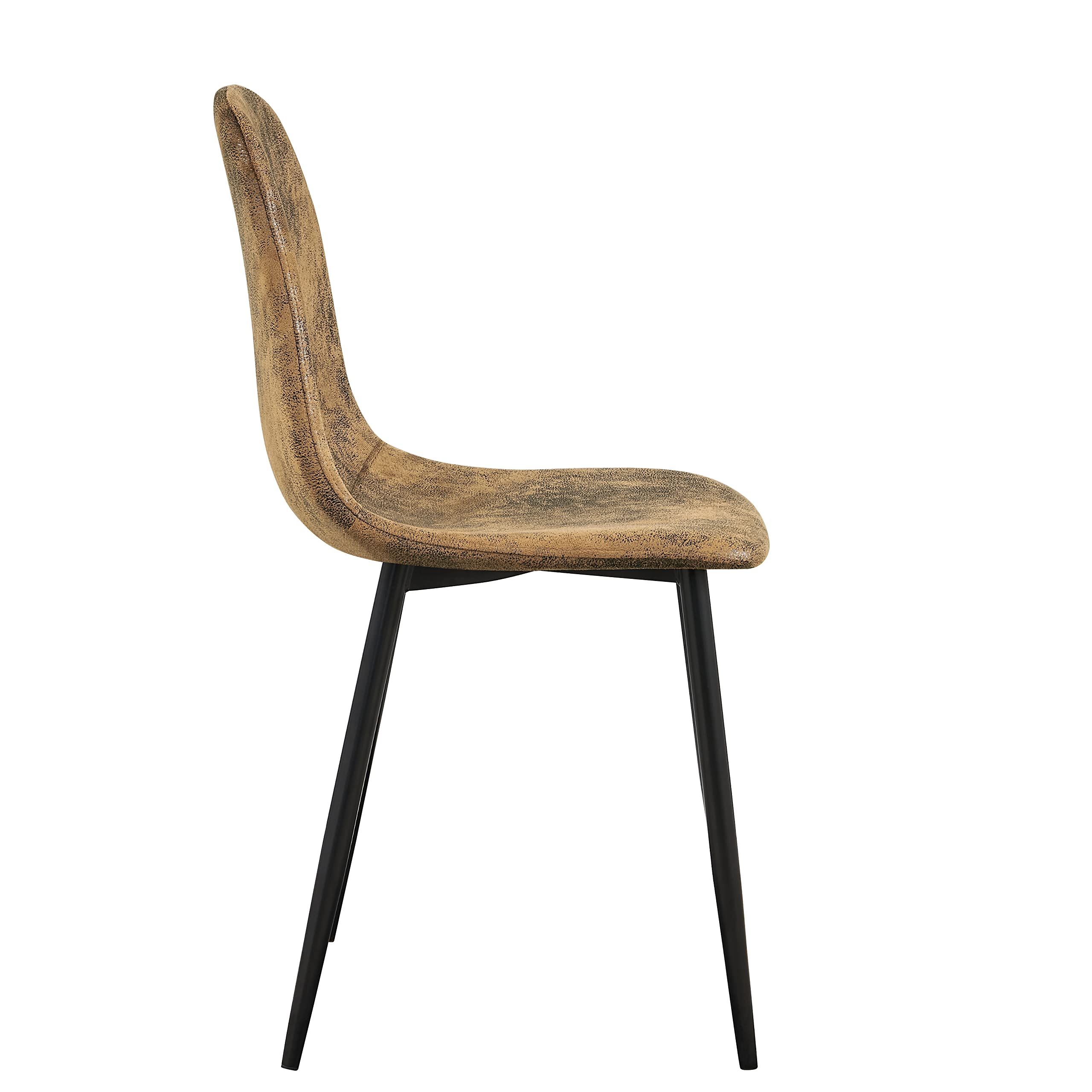 Amazon｜wOod-it ダイニングチェア4点セット 組み立て済み スエード