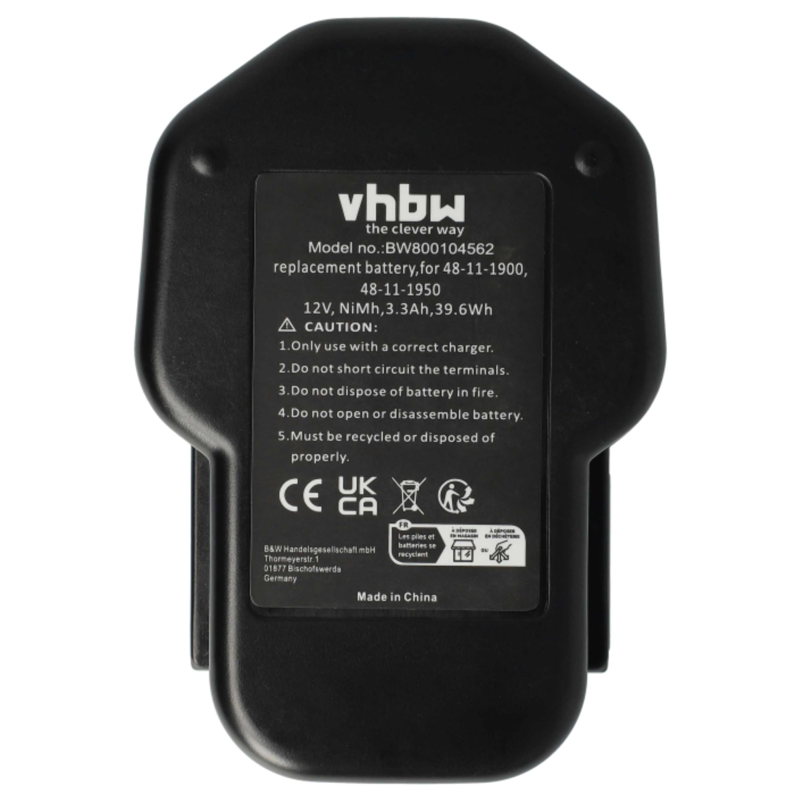 Vhbw Akku Für AEG B12, BF12, MXS12 & System PBS3000 – 12V, 2100mAh, NiMH | Ersatzakku Für Werkzeuge