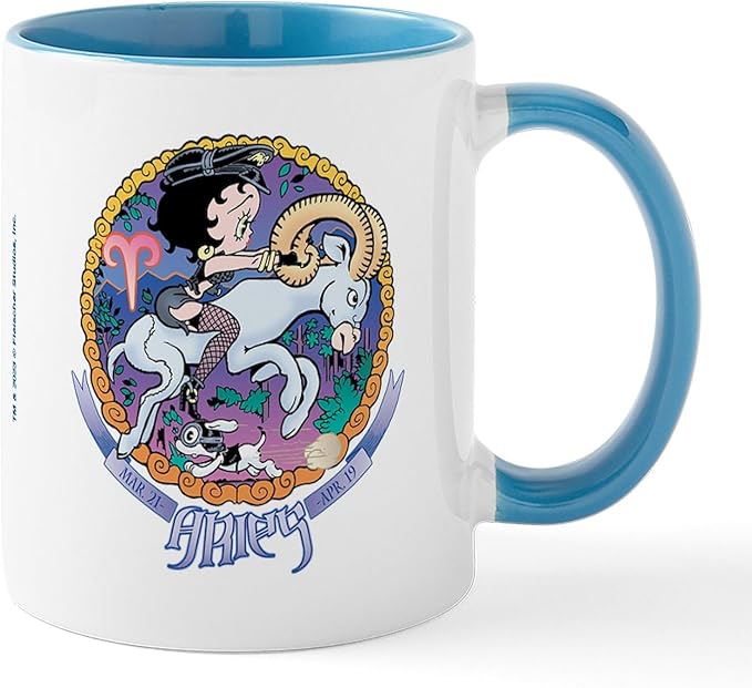 CafePress Betty Boop Zodiac Sign Aries 11 Oz Ceramic Mug 11 oz (325 ml) Ceramic Coffee Mug