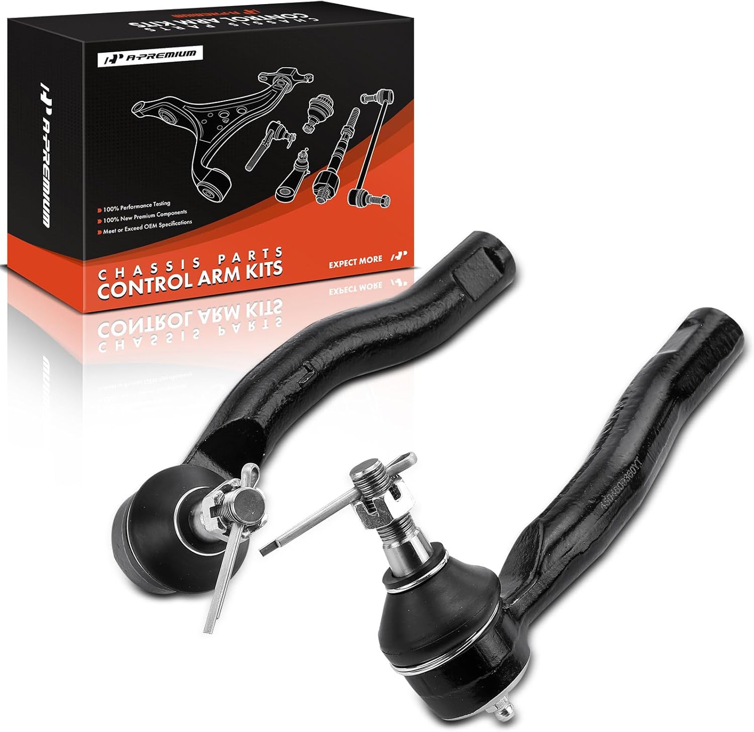 A-Premium 2 x Front Outer Tie Rod Ends, Compatible with Toyota Prius 2001 2002 2003