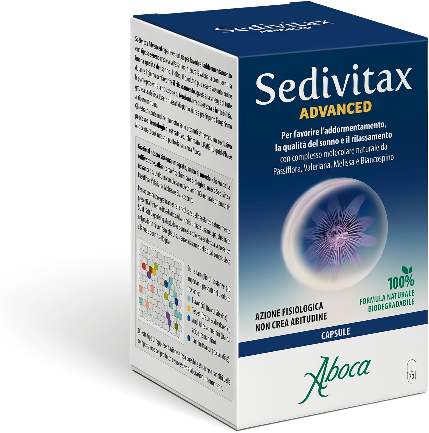 Aboca - Sedivitax Advanced 30 Capsule - Per Favorire l’Addormentamento, la Qualità del Sonno e il Rilassamento con Complesso Molecolare Naturale da…