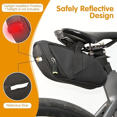 Miniatura 4 de Kit de reparación de bicicletas, bolsa de reparación de bicicletas con bomba de neumáticos, kit de herramientas de bicicleta para viajes de