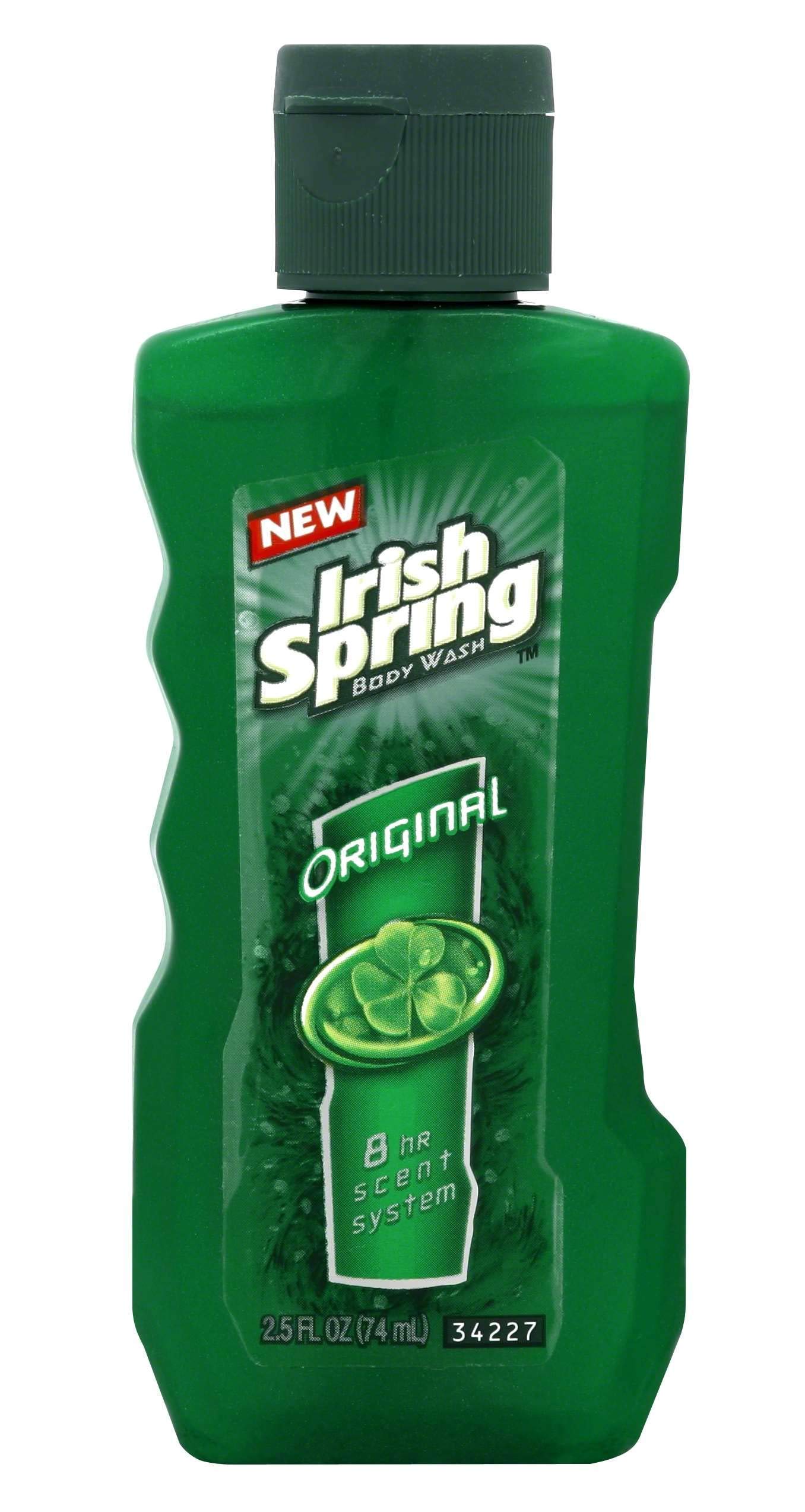 Irish Spring Original Body Wash 24 Hour Fresh 2.5 Oz Travel Size (Pack