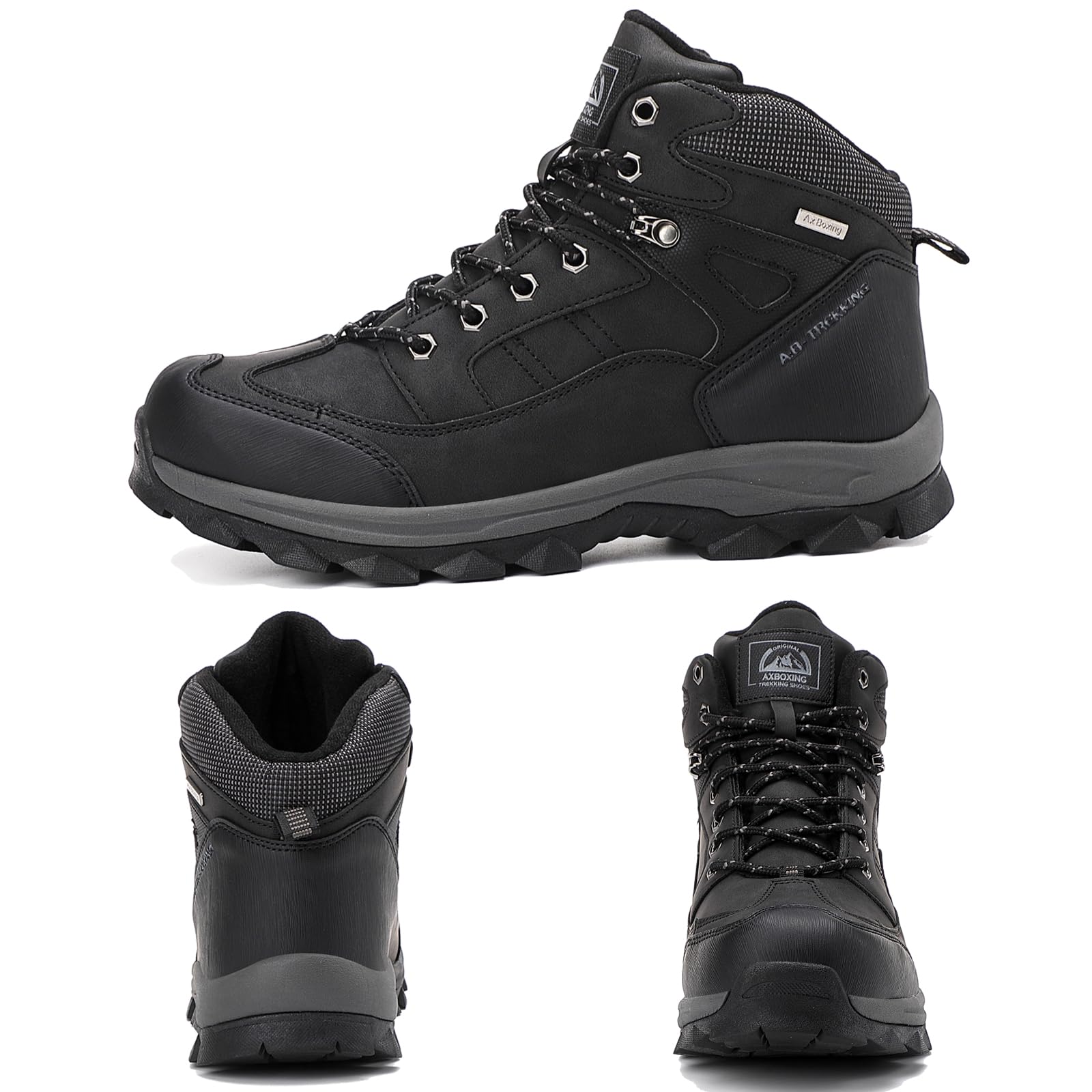 AX BOXING Scarpe Uomo Invernali Stivali Caldo Scarponcini Trekking Antiscivolo Scarpe de Neve Comode Stivaletti Outdoor