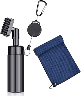 Phoetya Golf Accessories for Men, Golf Club Brush Golf Chipper Club Microfiber Golf Towel Set and Groove Cleaner Tool with Bristles Head Carabiners, Brush Cover Ball Washer Gift for Women Kids