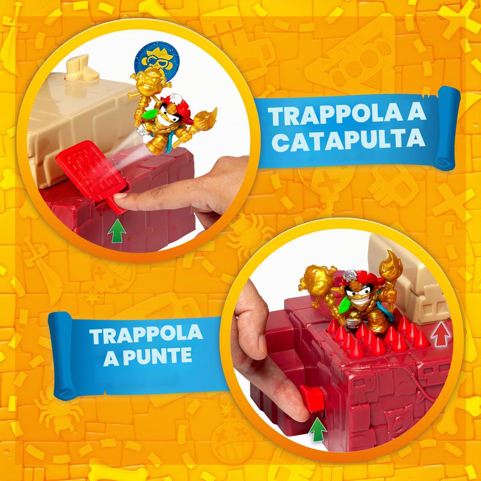 PIRATIX Gorilla Temple – Tempio Gorilla Piratix con molteplici nascondigli, segreti e prove da superare. Contiene 1 tempio, 4 monete (1 esclusiva), 1 totem dorato, 2 piratix esclusivi e 3 accessori