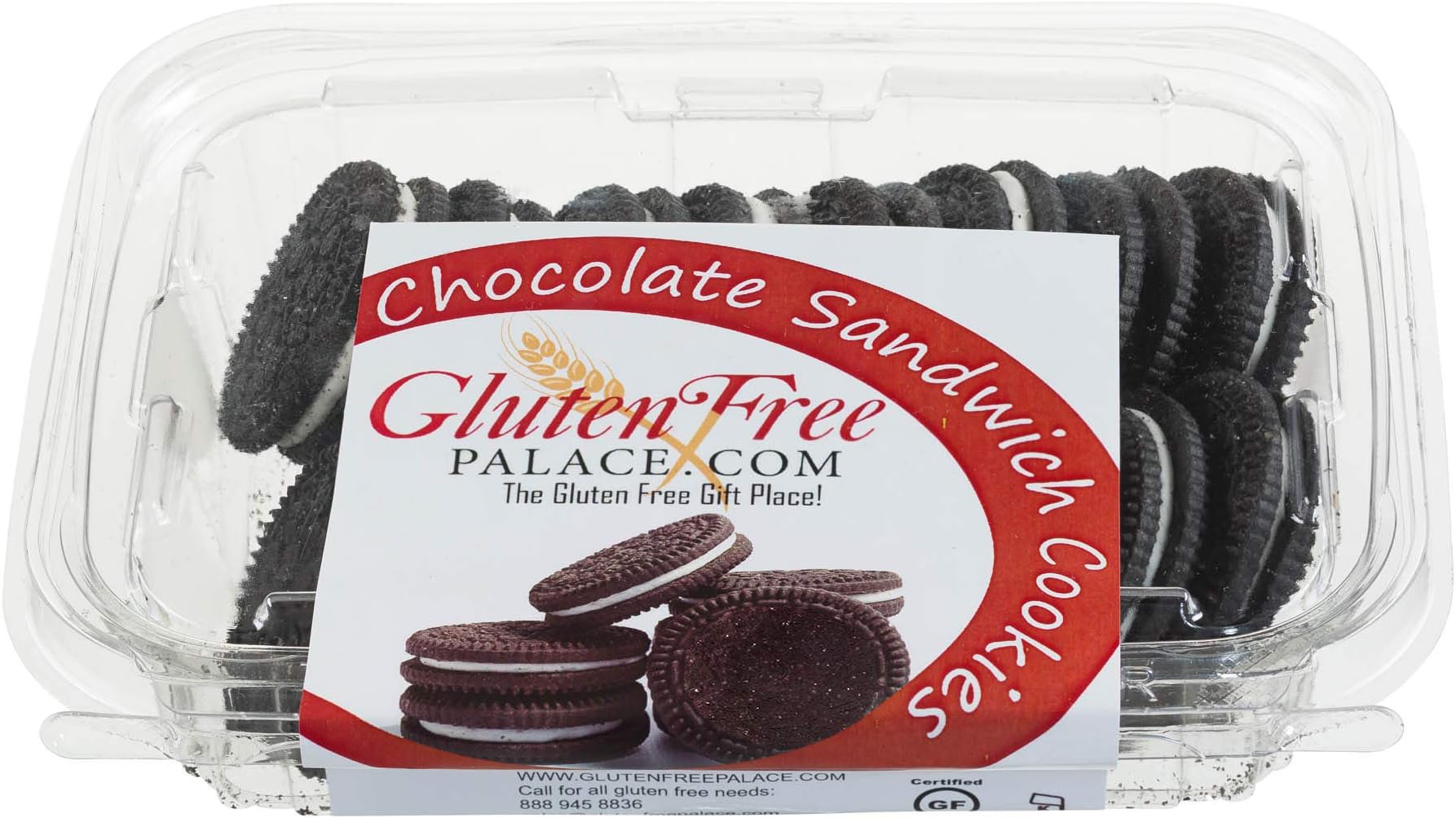 Gluten Free Chocolate Sandwich Cookies, 6 Ounce [2 Count], Kosher, Dairy Free, Nut Free Chocolate Sandwich Cookies by Gluten Free Palace