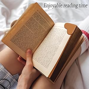 12 Pcs Leather Heart Bookmarks - Handmade Cute Page Book Marks for Reading Women & Book Lovers, Valentines Day Gifts, Teacher & Student Book Accessories for School Office Home Supplies (6 Colors)