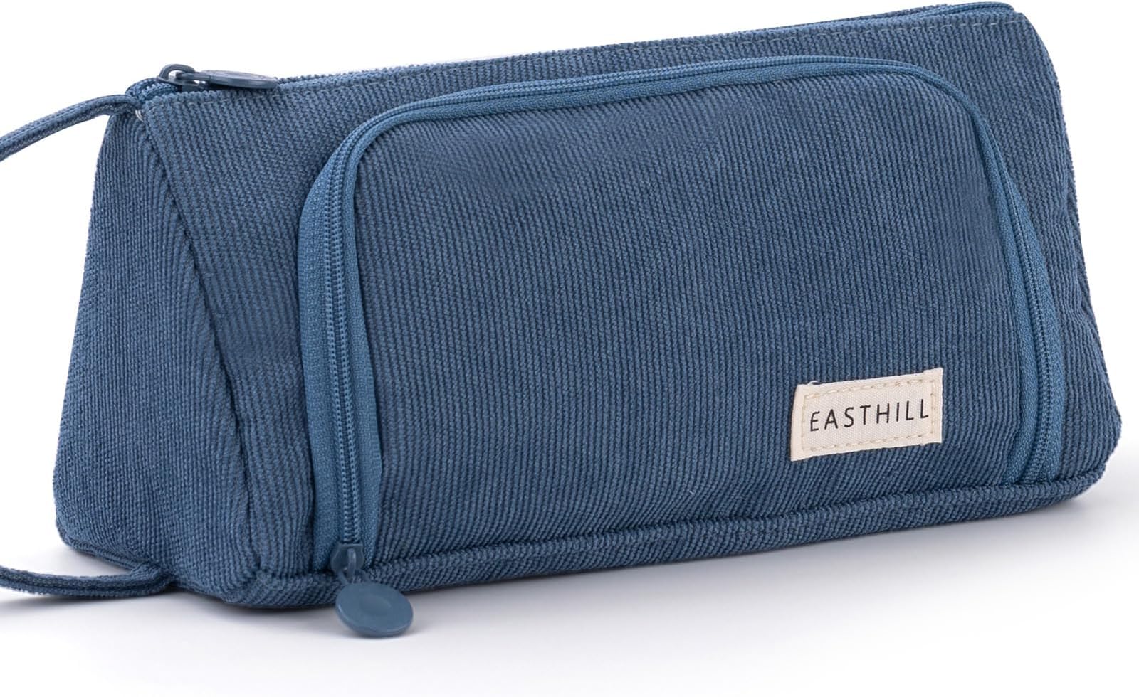 EASTHILL Canvas Big Capacity Pencil Case - Blue