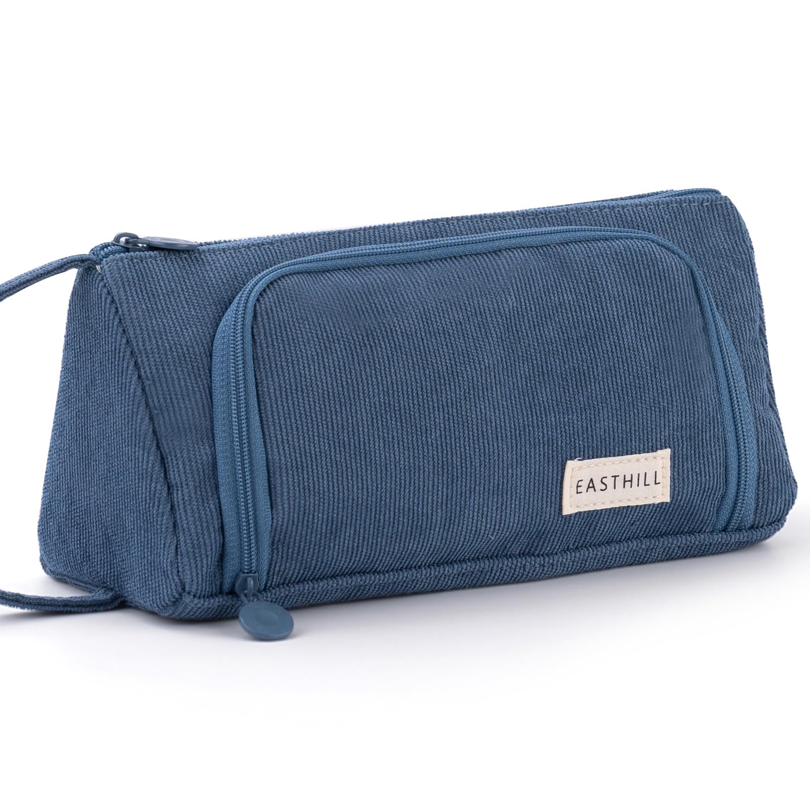 EASTHILLCanvas Big Capacity Pencil Case - Blue