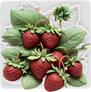 Strawberry Silicone Mold Strawberry Vine Leaf Fondant Molds